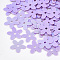 Ornament Accessories, PVC Plastic Paillette/Sequins Beads, Flower, Lilac, 9.5~10x10x0.4mm, Hole: 1.2mm, about 30000pcs/500g