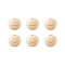 Natural Theaceae Wood Beads, Laser Engraved, Round with Clock Pattern, BurlyWood, 20mm, Hole: 5mm, 20pcs/bag