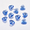 Faceted Glass Rhinestone Charms, Imitation Austrian Crystal, Heart, Sapphire, 6x6x3mm, Hole: 0.5mm