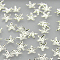 Alloy Cabochons, Nail Art Decoration Accessories for Women, Starfish, Silver, 3x3.5x0.6mm