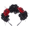 Halloween Theme Cloth Hair Bands, Rose, Red, 150x120mm