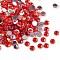 Imitation Taiwan Acrylic Rhinestone Cabochons, Faceted, Half Round, Red, 4x1.5mm, about 10000pcs/bag