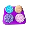 Flower DIY Silicone Soap Molds, Resin Casting Molds, For UV Resin, Epoxy Resin Jewelry Making, Blue Violet, 168x168x30mm