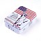 Mini Cute Tinplate Storage Box, Jewelry Box, Candy Box, Rectangle with the Statue of Liberty Pattern, Red, 9.5x6.9x2.6cm