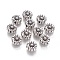 Tibetan Style Alloy Flower Beads, Cadmium Free & Nickel Free & Lead Free, Antique Silver, 11x5mm, Hole: 2mm