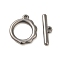 Non-Tarnish 304 Stainless Steel Toggle Clasps, Ring, Stainless Steel Color, Ring: 21x18x2.5mm, Hole: 1.8mm, Bar: 6x22x3mm, Hole: 1.8mm