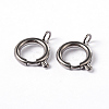 Tarnish Resistant 304 Stainless Steel Smooth Surface Spring Ring Clasps STAS-D149-06-1