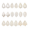 KISSITTY 18Pcs 9 Shapes Natural Capiz Shell Pendants SHEL-KS0001-01-11