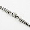 Herringbone Chain Necklace for Men NJEW-F027-16-3mm-3