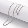 304 Stainless Steel Necklace MAK-K004-08P-1