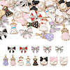 Pandahall 26Pcs 13 Styles Alloy Enamel with Crystal Rhinestone Pendants ENAM-TA0001-68-9