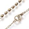 304 Stainless Steel Rosary Bead Necklaces NJEW-D285-40G-3