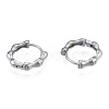 316 Surgical Stainless Steel Bamboo Stick Hoop Earrings for Men Women EJEW-N052-12-2