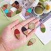 14Pcs 7 Styles Opaque Resin & Transparent Foil Resin Pendants RESI-SZ0001-83-3