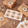 Olycraft 30Sheets Self-Adhesive Kraft Paper Gift Tag Stickers DIY-OC0009-12-5
