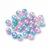 Rainbow Acrylic Imitation Pearl Beads OACR-R065-8mm-A05-1