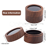 Walnut Wooden Engagement Ring Boxes CON-WH0072-87-2