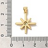 Star Rack Plating Brass Micro Pave Clear Cubic Zirconia Pendants KK-K377-51G-3
