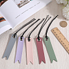 CRASPIRE 10Pcs 5 Colors Leather Bookmarks AJEW-CP0007-56-3