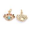 Brass Micro Pave Cubic Zirconia Charms ZIRC-L070-47G-2