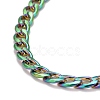 Ion Plating(IP) Rainbow Color 304 Stainless Steel Chain Bracelets for Women or Men BJEW-A039-04MC-2