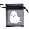 Halloween Organza Ghost Printed Gift Bags with Drawstring PW-WG768D7-05-1