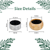 SUPERFINDINGS 4 Style Wood & Stainless Steel Red Wine Ring FIND-FH0007-12-2