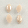 Pearlized Plated Opaque Glass Cabochons PORC-S779-7x14-M-2