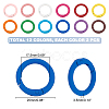   24Pcs 12 Colors Spray Painted Alloy Spring Gate Rings FIND-PH0009-68-2