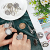 SUNNYCLUE 16Pcs 8 Style Adjustable Alloy Finger Rings Components FIND-SC0008-64-3
