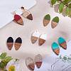 14Pcs 7 Styles Opaque Resin & Transparent Foil Resin Pendants RESI-SZ0001-83-6