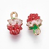 Golden Plated Alloy Enamel Charms ENAM-WH0004-01G-2