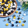 Unicraftale 120Pcs 8 Styles Senior Year Theme Printed Wooden Beads WOOD-UN0001-01-5