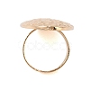 Textured Oval Alloy Adjustable Rings for Women RJEW-A045-01KCG-4