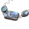 Natural Abalone Shell/Paua Shell Anklets AJEW-AN00267-2