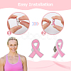 SUPERFINDINGS 60Pcs Breast Cancer Awareness Pink Ribbon Enamel Pins JEWB-FH0001-27-3