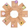 Kraft Paper Greeting Cards and Kraft Paper Envelopes Sets DIY-NB0002-08-1