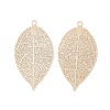 Brass Filigree Big Pendants KK-B064-01KCG-2