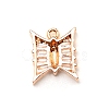 Brass Clear Cubic Zirconia Pendants ZIRC-WH0002-19-2