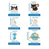 Kissitty 44Pcs 22 Styles Light Gold Plated Alloy Kitten Pendants ENAM-KS0001-03-6