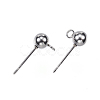 304 Stainless Steel Stud Earring Findings STAS-F040-42-P-1