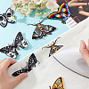 AHADERMAKER 8Pcs 8 Style Moth Computerized Embroidery Cloth Iron on/Sew on Patches DIY-GA0005-51-3