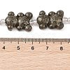 Electroplated Natural Pyrite Beads Strands G-Q187-02B-4