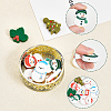 CHGCRAFT 8Pcs 8 Style Christmas Theme Food Grade Eco-Friendly Silicone Beads SIL-CA0001-54-5