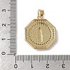 Brass Micro Pave Cubic Zirconia Pendants KK-K385-021G-4