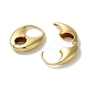 Rack Plating Brass Oval Hoop Earrings EJEW-L224-84G-2