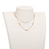 Brass Bar Link Chain Necklaces NJEW-JN02926-4