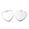 304 Stainless Steel Pendant Cabochons Settings for Fashion Jewelry STAS-M283-01P-B-2