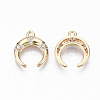 Brass Micro Pave Cubic Zirconia Charms KK-S359-042-RS-2