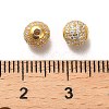 925 Sterling Silver Micro Pave Cubic Zirconia Beads STER-H110-24A-01G-3